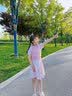 羽克儿童泳衣女孩2026新款中大童连体游泳衣女童学生专业训练游泳装备 少女粉（配套内置底裤） S码【建议身高130—140cm】 实拍图