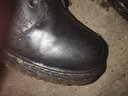 古卡顿牛皮马丁靴男冬季高帮男鞋加绒真皮男靴雪地男士棉鞋东北大头皮靴 黑黄 鞋带八孔 加绒 42 实拍图