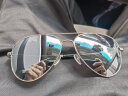 帕森（PARZIN） 偏光太阳镜男 经典飞行员蛤蟆镜日夜两用开车遮阳驾驶墨镜 8023 银框反光膜水银片 晒单实拍图