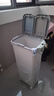 朴厨（PUCHU）  日式厨房分类垃圾桶干湿分离带盖双层收纳桶万向轮厨余家用大号 【3层3分类42升】双内桶双开盖 实拍图