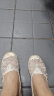快乐玛丽（J&M）渔夫鞋女夏季镂空透气布鞋休闲懒人一脚蹬平底单鞋女 银色 39  实拍图