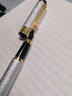 永生 8006龙头钢笔 男女硬笔书法练字墨囊吸墨钢笔两用铱金钢笔办公用品 美工弯尖0.5mm 磨砂银 实拍图
