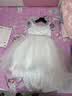 小咔衣浓小女孩公主裙女童花童婚礼蓬蓬纱儿童晚礼服主持人钢琴演出服大童 白色前短后长 140 实拍图