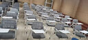 希比希高档学校培训椅带写字板带桌板折叠椅会议办公椅四脚带轮洽谈椅子 网背灰色+桌板 实拍图