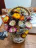 爱满干花 真花 云南麦杆菊花小雏菊天然风干花束摆设插花网红装饰摆件 麦秆菊30朵+草+草编花篮（随机） 干树枝 实拍图