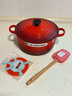 酷彩（Le Creuset）法国进口珐琅锅铸铁22/24/26cm圆形锅汤锅焖蒸炖煮锅煲汤微压锅 【2-4口之家】红色 22cm 实拍图