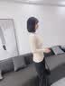欧芙伦针织衫女打底衫2025秋冬季女装半高领加厚毛衣女内搭套头修身上衣 白色 L 实拍图