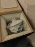 金镶玉 盖碗茶具 青花三才大号泡茶碗陶瓷白瓷手绘礼盒 迎客松盖碗 实拍图
