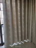 家菲（jiafei） 【布纱+杆】法式窗帘遮光蕾丝双层带纱一体免打孔安装少女风轻奢 布纱一体-奶茶色 (宽2.6-3.1米)(高2.7米2片含杆) 实拍图