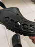 卡骆驰（crocs）洞洞鞋男女鞋 夏季新款户外休闲沙滩涉水鞋耐磨透气防滑凉鞋拖鞋 【贝雅】黑色-字母镂空/建议拍小一码 41 -42 M8W10/内长26cm 实拍图