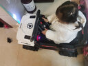 祁裕儿童电动车四轮坐人小孩汽车婴幼儿玩具车越野童车遥控宝宝车音乐 白色+双电双驱遥控摇摆音乐早教 实拍图