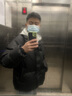 NOTHOMME国潮羽绒服日系潮牌三色基础围脖情侣款男装冬季保暖宽松外套 黑色 L 实拍图