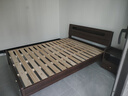 木牛人床双人床1.8米实木床板加厚现代简约主卧大床极简风单人床出租房 胡桃色床+床头柜2+垫【包安装】 1800mm*2000mm 实拍图