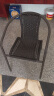 自力藤条椅子手工编织电脑椅滕椅靠背椅子家用塑料餐椅凳老式编藤围椅 深褐色大藤椅 1把的价,2把起发 实拍图