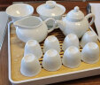 苏氏陶瓷（SUSHI CERAMICS） 功夫茶具套装简约白瓷茶杯带竹面储水式茶盘套组 晒单实拍图