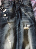 劈雳战车   2019新款蓝色乞丐破洞牛仔裤男潮牌秋季弹力韩版潮流百搭男裤子修身小脚裤休闲长裤 JSN-833蓝色 30 实拍图