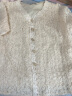 百图betu女装春夏新款衬衫立体绣花蕾丝V领短袖衬衫女2302T41 米白 L 晒单实拍图