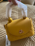 CHARLES&KEITH发条锁扣圆珠拎手提包链条单肩包包女包生日礼物CK2-50701121 Yellow黄色 S 实拍图