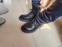 回力官方马丁靴男靴秋季皮面防水厚底增高工装靴黑色靴子男 41加绒 实拍图