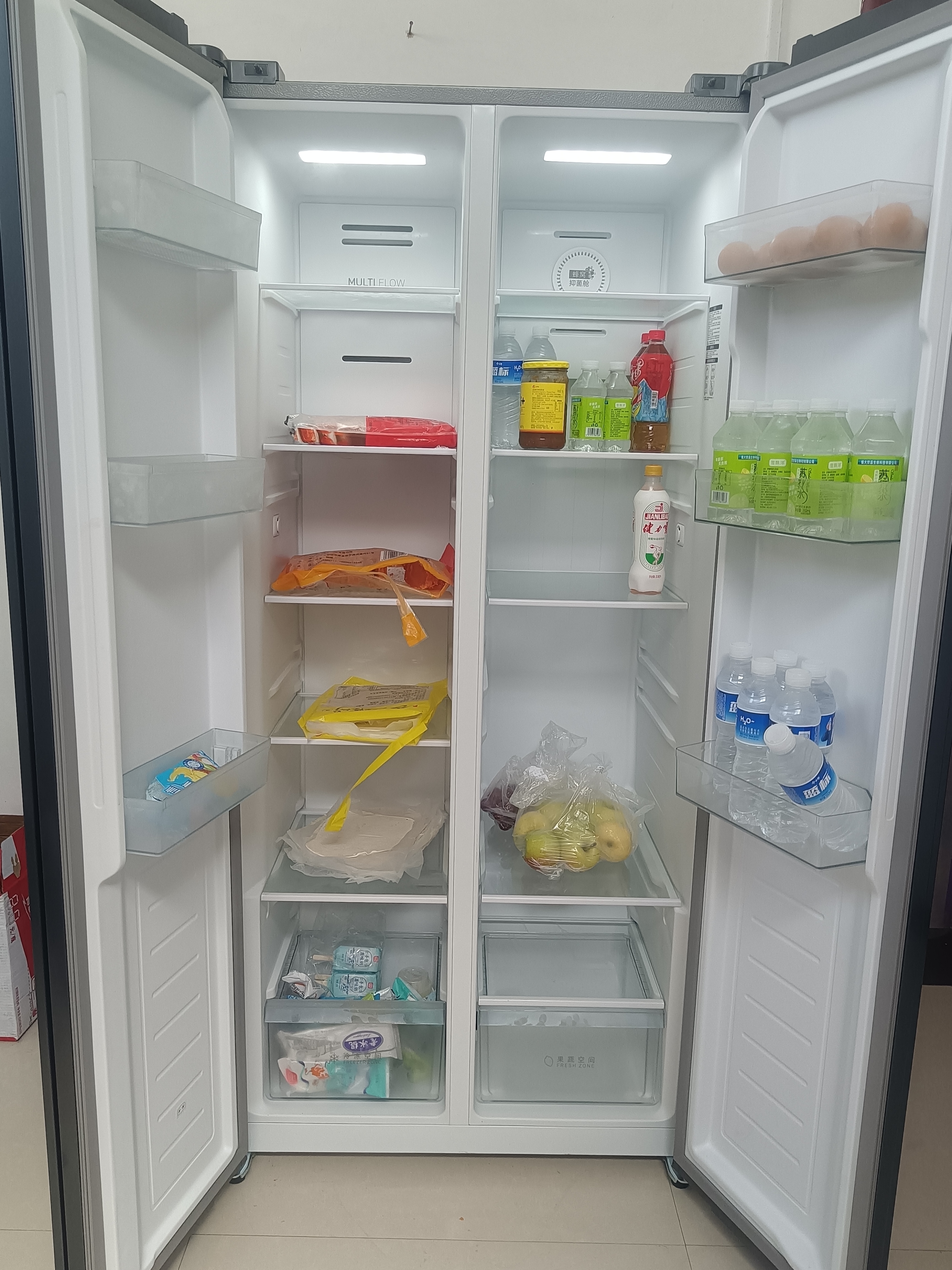 创维新品家电498+升变频风冷无霜冰箱对开门双开门家用电冰箱一级能效净味纤薄嵌入低音大容量以旧换新 实拍图