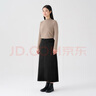 无印良品（MUJI）女式 木棉混 灯芯绒 A字裙 中长款半身裙子女款 美拉德 BE11CC3A 深棕色 S 155/62A 实拍图
