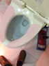 FaSoLa粘贴式马桶垫可水洗反复使用马桶圈马桶套纯色坐便垫马桶坐垫 水晶绒 加大款蓝色2对 实拍图