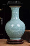 汪洋大海景德镇瓷器花瓶酒柜客插花家居装饰工艺品博古架陶瓷水培养花玄关 蓝荷花赏瓶+木底座 实拍图