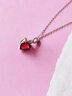 rarebeauty【圣诞节礼物送女友】红石榴石宝石项链女士锁骨吊坠时尚首饰 【吊坠+银链】顺丰现货 实拍图