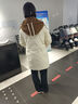 鸭鸭（YAYA）羽绒服女中长新款连帽时尚拼接假两件冬季保暖城市休闲外套XH 暖米色 M (160) 实拍图