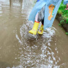 巴布豆儿童雨鞋宝宝男童雨靴女童水靴小童中大童幼儿防水雨靴束口卡通鞋 黄色 170码内长17.0cm(建议3.5-4周岁) 实拍图