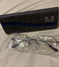 依视路（ESSILOR） 钻晶系列高清耐磨防蓝光近视超薄镜片专业配度数眼镜架男女镜框 钛+金属-全框-4008BK-黑色 镜框+依视路A4防蓝光1.56现片 实拍图