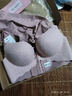 俏曼芬小胸聚拢内衣女无痕收副乳调整型无钢圈加厚上托显大胸罩少女文胸 豆沙粉套装（配内裤） M 34/75(AB通杯厚约3CM) 实拍图