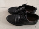 稻草人男鞋真皮鞋男士商务休闲鞋2025秋冬季正装透气耐磨舒适软皮面鞋子 6391加绒黑色 40 实拍图