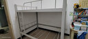 埔盾上下铺双层床公寓铁艺员工宿舍学生铁架床工地高低床寝室铁床双人 双层白色150宽（带床板） 加厚款 实拍图
