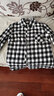 横行道2026新款方格衬衫薄款格子外套女士休闲长袖衬衣宽松上衣 黑色 M 实拍图