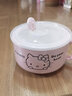 Hello Kitty三丽鸥陶瓷泡面碗带盖手柄可爱饭盒大容量面碗学生宿舍上班便当盒 少女粉凯蒂猫/1002ml 实拍图