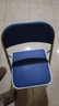 飞旺藤达折叠椅子家用学生宿舍折叠靠背椅子电脑椅子舒服久坐办公椅书桌椅 白架（蓝色）升级海绵底座 加粗23mm钢管，海绵坐垫海绵靠背 实拍图