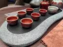 源韵大号天然乌金石茶盘家用石头茶盘小号功夫茶具排水茶台茶具盘茶托 60*30*3 实拍图