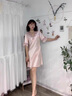 莫代尔新款睡衣女士夏睡裙短袖冰丝连衣裙性感蕾丝薄款家居服大码睡衣女 306款肉色冰丝 XL 码 推荐120~140斤 实拍图
