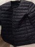 鸭鸭（YAYA）佟丽娅同款轻薄羽绒服男女同款短款休闲内胆薄款冬季保暖防寒外套 藏青色-YE3C700311Y 175 实拍图