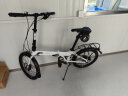 狼途（Langtu） 20寸铝合金折叠自行车男女8速成人学生运动单车便携免安装KY028 珍珠白（碟刹版） 20寸 实拍图