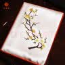 织锦楼真丝丝巾女桑蚕丝手工苏绣围巾国风刺绣披肩送妈妈母亲节礼物 （升级版）锦心似玉-浅黄 实拍图