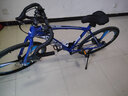 EG7公路自行车男山地车越野碟刹成人变速死飞单车弯把公路赛车女学生 26寸27速至尊一体轮蓝黑色 默认充气胎，升级实心胎联系客服 实拍图