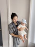 好易抱腰凳婴儿背带前抱0-6个月抱娃神器解放双手新生宝宝前后两用抱托 灰色【竖抱款，X型肩带不下坠】 通用腰围( 推荐70-115cm) 实拍图