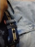 畅印 帆布腰带男韩版牛仔裤免打孔学生时尚潮个性条纹皮带裤带 深蓝色 实拍图