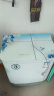 海飞（haifei）7.5公斤玻璃盖家用小型宿舍用尔迷你双桶洗衣机半全自动双缸洗衣机大容量洗衣机带底部滑轮 7.5公斤玻璃盖带底部滑轮蓝色 实拍图