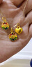 潮宏基 趣玩 太阳花黄金吊坠女士5D硬金足金转运珠生日礼物女情人节礼物 小版-单吊坠（不含项链） 实拍图