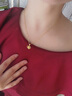 倾爱黄金项链女足金999爱心套链浪漫心形锁骨链送女友生日礼物 心中有你足金吊坠 配925链 实拍图