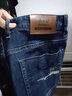 JEEP SPIRIT吉普高端棉柔牛仔裤男士秋冬款宽松直筒弹力商务休闲裤子冬季加绒 Jp5907蓝色 夏季薄款 32 【腰围2尺45】 实拍图