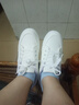 回力女鞋小白鞋女2024新款女鞋春夏季透气网鞋运动板鞋百搭休闲鞋子女 【皮面】9635白紫 38 实拍图